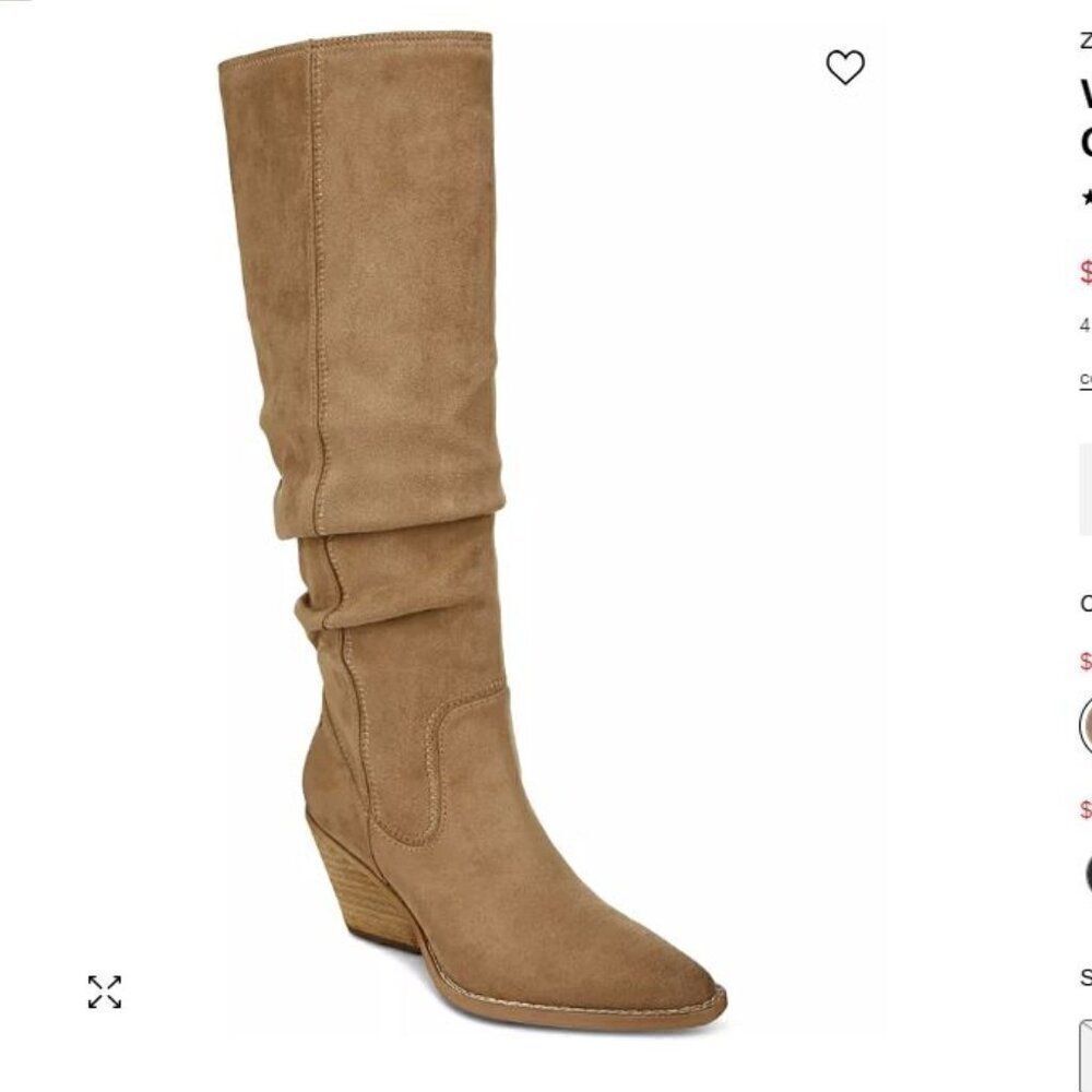 Zodiac Riau Slouch Pointed Toe Boots Size 8 Latte BNIB